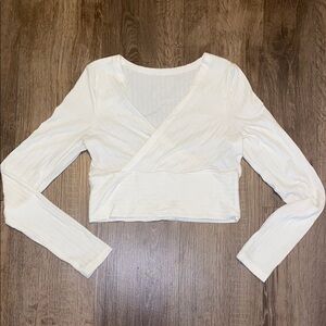 Elegant White Wrap Top